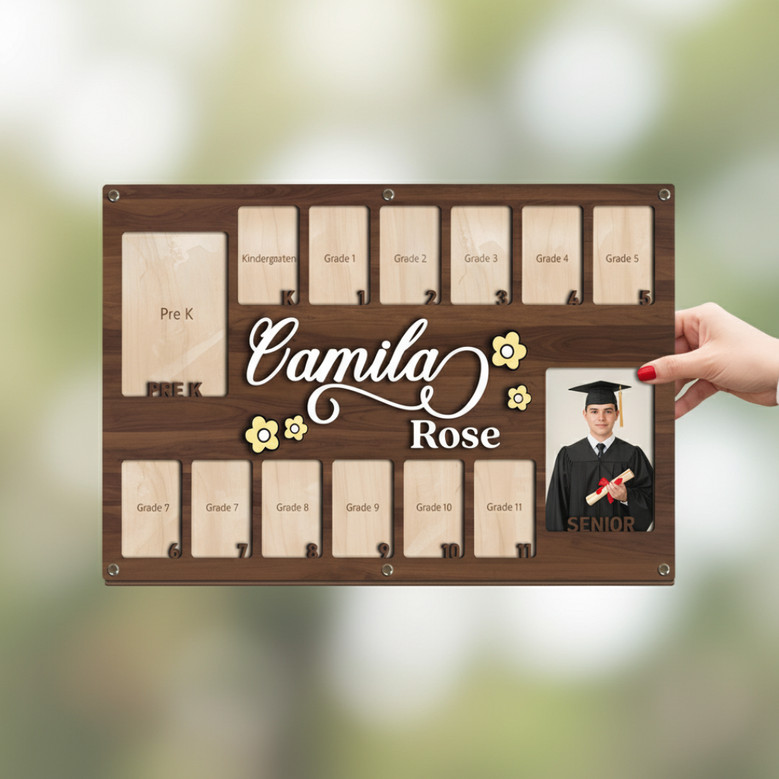 School Year Milestone Photo Frame - A Keepsake for Every Grade