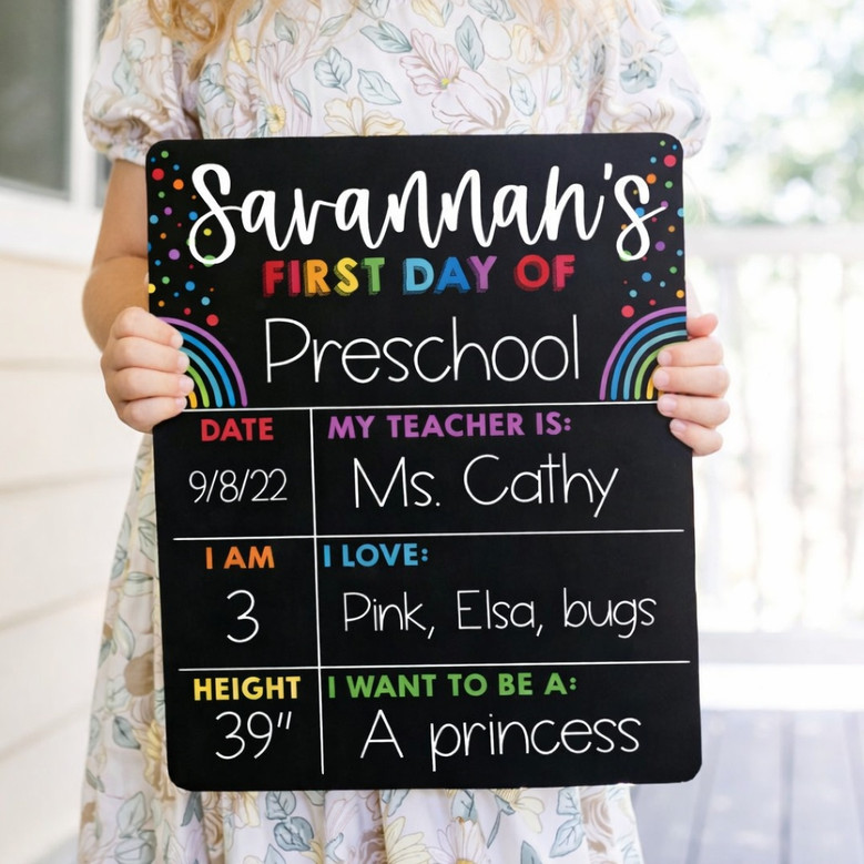Celebrate Every Grade - Reversible School Board Sign for Memories
