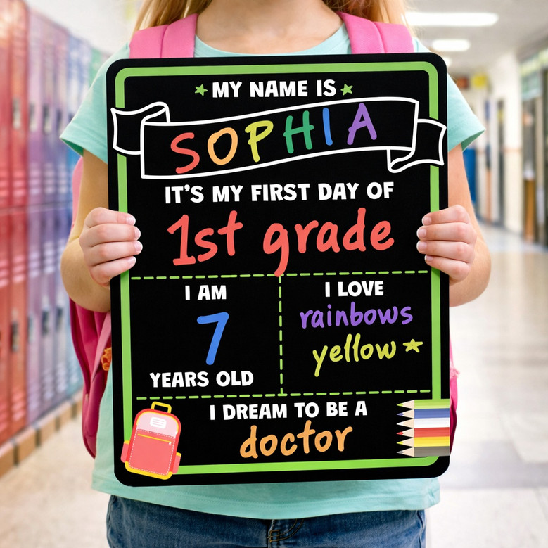 Celebrate Every Step - First and Last Day School Board Sign