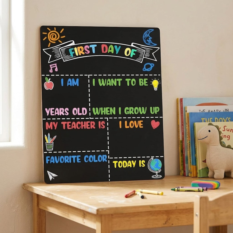 Cherish Every Grade - Reusable School Board Sign for Memories Cherish Every Grade - Reusable School Board Sign for Memories