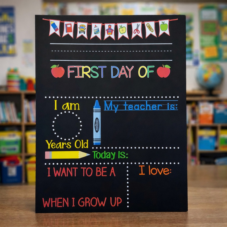 Cherish Every Grade - Reusable School Board Sign Milestone Prop Cherish Every Grade - Reusable School Board Sign Milestone Prop