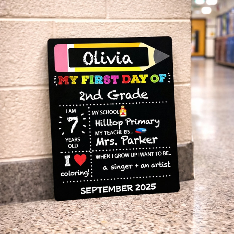Cherish Every Memory - School Board Sign for Kids