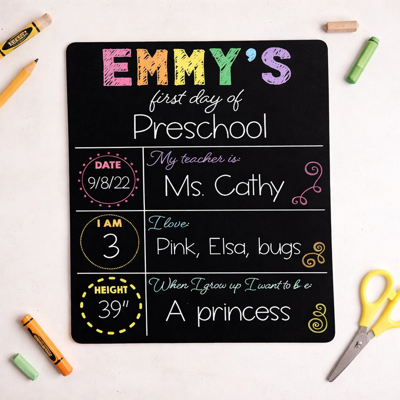 Cherish the Memories - Reusable Reversible School Board Sign
