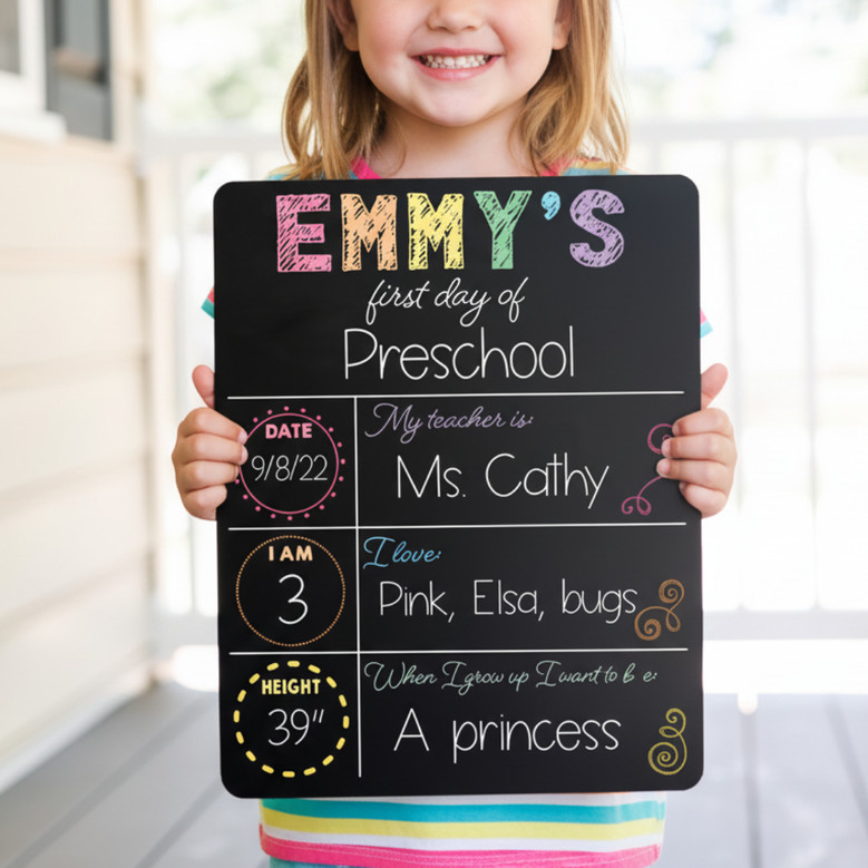 Cherish the Memories - Reusable Reversible School Board Sign