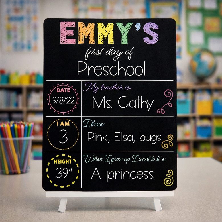 Cherish the Memories - Reusable Reversible School Board Sign