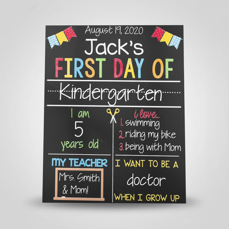 Cherish the Memories - Reusable School Board Sign for Every Grade