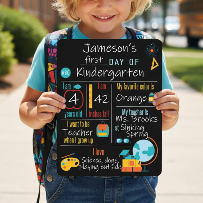 Custom Milestone Memories - Reusable School Board Sign Photo Prop Custom Milestone Memories - Reusable School Board Sign Photo Prop