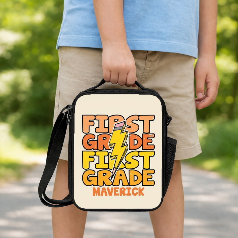 Rock N Roll 1st Grade Back To School Custom Lunch Bag For Kids Rock N Roll 1st Grade Back To School Custom Lunch Bag For Kids