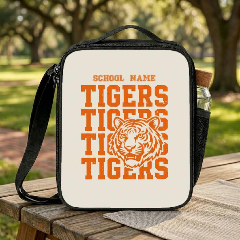 Custom Middle School Mascot Lunch Bag - School Spirit Style Lunch Box Bag