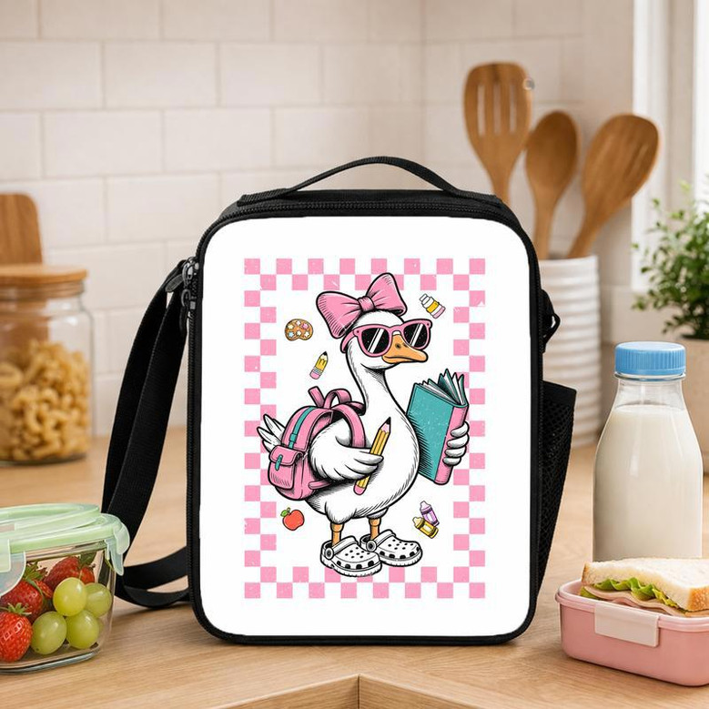Trendy Goose Student Lunch Bag - Funny Back To School Kids Lunch Box Bag