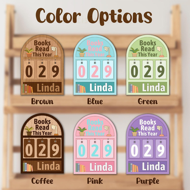 Custom Book Read Tracker - Mini Bookshelf Reader Gift