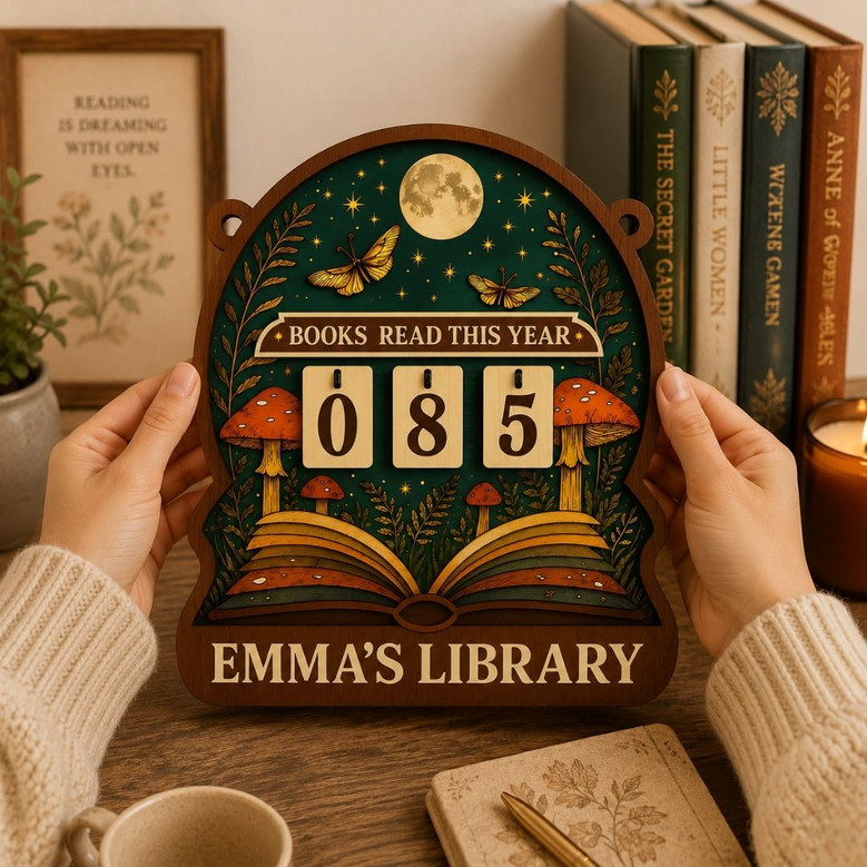 Custom Book Read Tracker - Personalized Bookshelf Decor