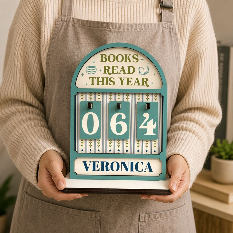 Personalized Book Read Tracker - Bookish Shelf Gift