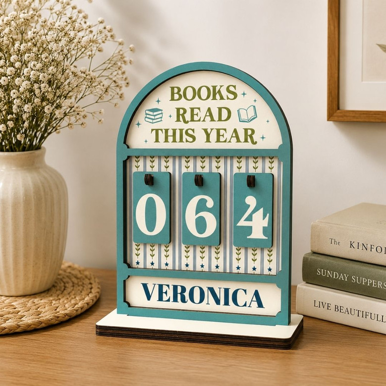 Personalized Book Read Tracker - Bookish Shelf Gift