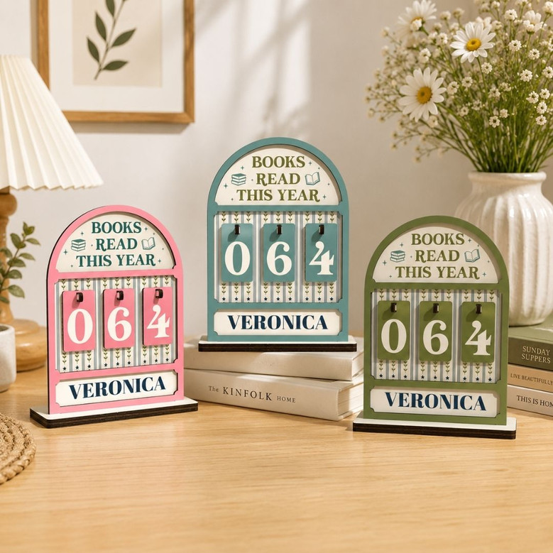 Personalized Book Read Tracker - Bookish Shelf Gift