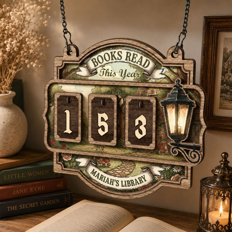 Personalized Books Read This Year Counter - Book Lover Gift Personalized Books Read This Year Counter - Book Lover Gift