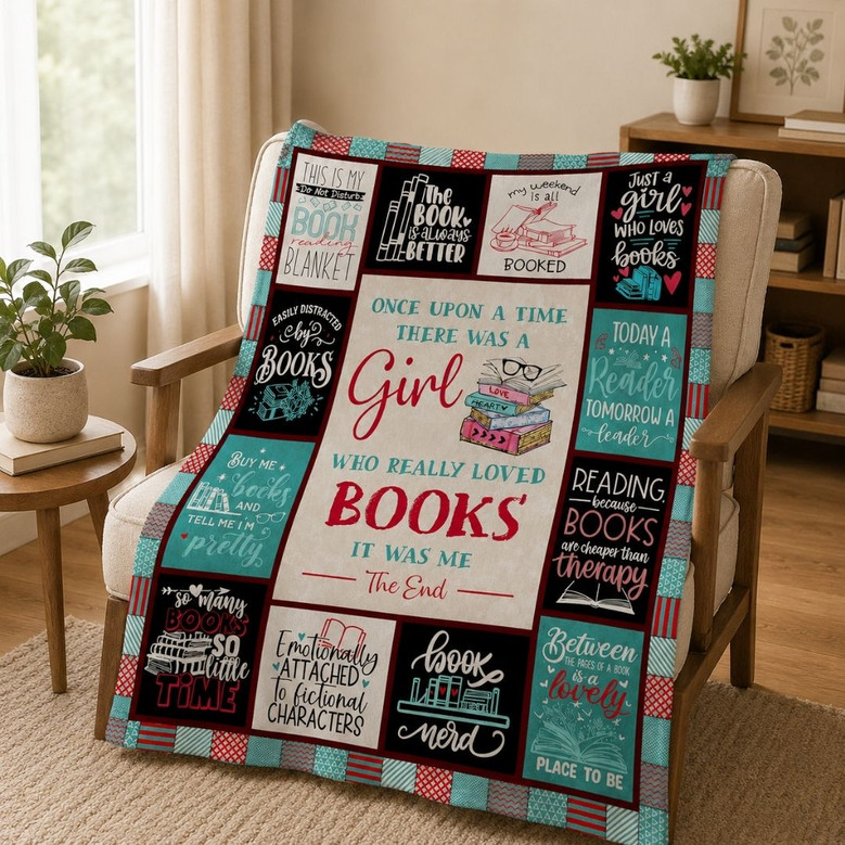 Book Lover Blanket - Cozy Reading Gift for Women Readers