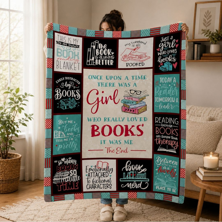 Book Lover Blanket - Cozy Reading Gift for Women Readers