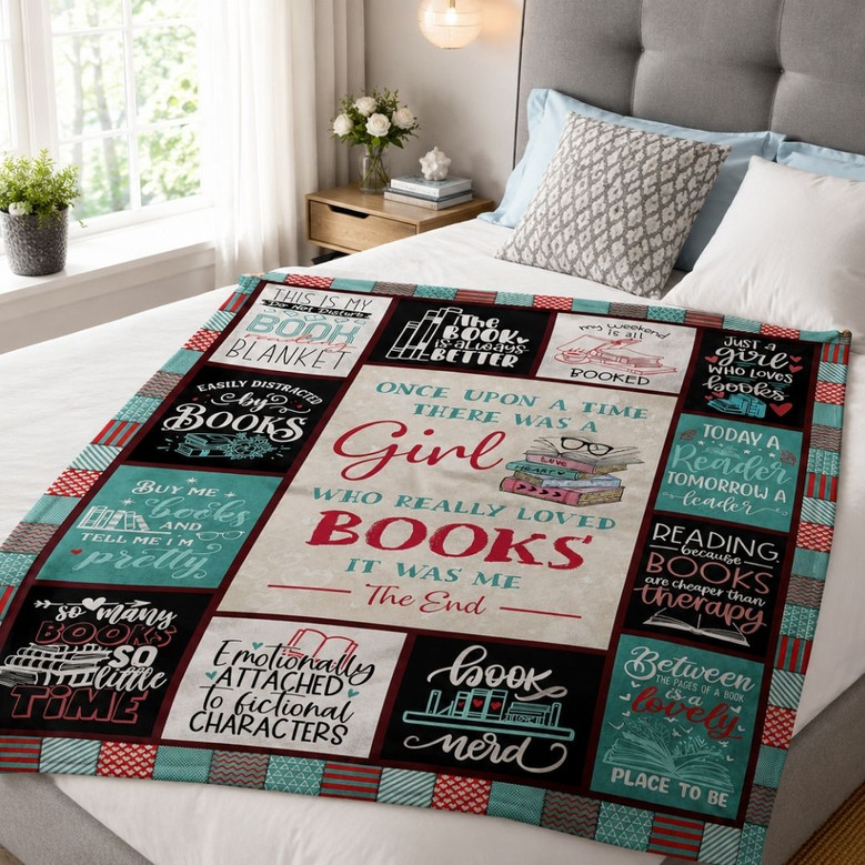 Book Lover Blanket - Cozy Reading Gift for Women Readers
