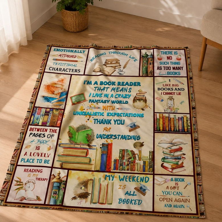 Book Lover Blanket - Literary Gift for Readers & Bookworms Book Lover Blanket - Literary Gift for Readers & Bookworms
