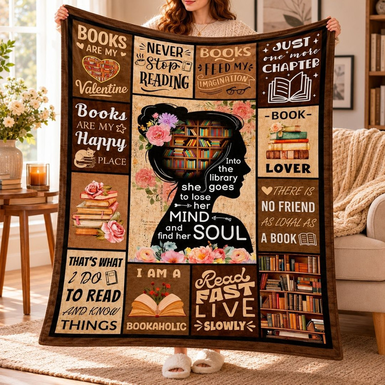 Book Lover Blanket - Thoughtful Gift for Readers & Librarians