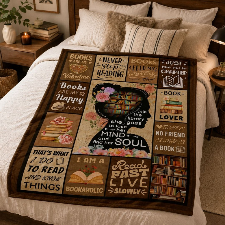 Book Lover Blanket - Thoughtful Gift for Readers & Librarians
