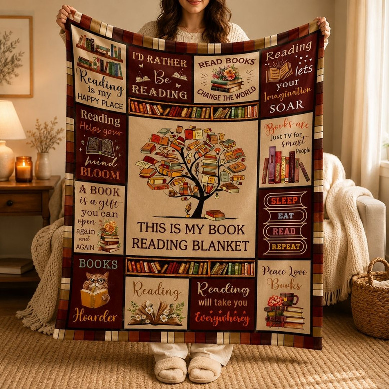 Teacher & Reader Blanket - Book Lover Appreciation Gift