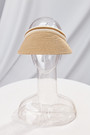 One Pc 2 Colors Beach Empty Top Metallic Leaf Decor Sun Protection Casual Stripe Adjustable Wide Eaves Straw Hat 56-58Cm