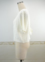 Solid Color Stretch Knitted Back Knotbow Hollow Stylish Tops