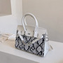 Stylish New Five Colors Snakeskin Pattern Lock Buckle Adjustable Crossbody Handbag 25Cm(L)* 11Cm(W)* 19Cm(H)