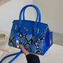 Stylish New Five Colors Snakeskin Pattern Lock Buckle Adjustable Crossbody Handbag 25Cm(L)* 11Cm(W)* 19Cm(H)