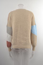 Winter New Contrast Color Knitted Stretch V-Neck Single-Breasted Stylish Sweater 2#