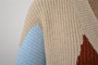Winter New Contrast Color Knitted Stretch V-Neck Single-Breasted Stylish Sweater 2#