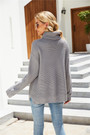 Winter New Kitten Printing Stretch Knitted High Lapel Stylish Sweater