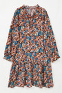 2Xl-5Xl Plus Size Early Autumn New Inelastic Multicolor Batch Printing Casual Midi Dress