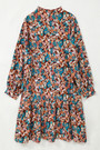2Xl-5Xl Plus Size Early Autumn New Inelastic Multicolor Batch Printing Casual Midi Dress