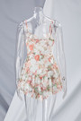 Custom Xs-L Summer New Floral Printing Inelastic Backless Adjustable Straps Ruffle Hem Panties Lining Spliced Sexy Mini Dress