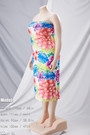 L-4Xl Plus Size Summer New Stylish Stretch Flower & Leaf Batch Printing Tube Design Slim Sexy Maxi Dress