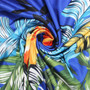 L-4Xl Plus Size Summer New Stylish Stretch Flower & Leaf Printing Off-The-Shoulder Casual Maxi Dress