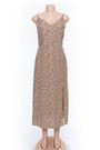 New Stylish Summer Floral Batch Printing V-Neck Split Beach Dress