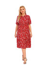 Plus Size New Stylish Summer Batch Printing Single Breasted Casual Loose Shirt Dress