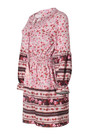 S-2Xl Plus Size Spring New Stylish Inelastic Floral Batch Printing V-Neck Lace-Up Lantern Long Sleeves Casual Mini Dress