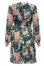 S-2Xl Plus Size Spring New Stylish Inelastic Flower Batch Printing V-Neck Long Sleeves Casual Mini Dress With Belt