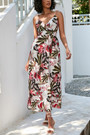S-2Xl Summer New Floral Batch Printing Micro-Elastic Swing Bohemian Spaghetti String Midi Dress