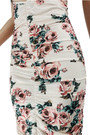 S-2Xl Summer New Plus Size Allover Flower Batch Printing Stretch Halter-Neck Lace-Up Hollow Shirring Sexy Bodycon Maxi Dress