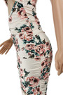 S-2Xl Summer New Plus Size Allover Flower Batch Printing Stretch Halter-Neck Lace-Up Hollow Shirring Sexy Bodycon Maxi Dress