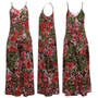 S-2Xl Summer New Plus Size Allover Leopard & Flower Batch Printing Stretch Sling Pockets Loose Stylish Casual Maxi Dress