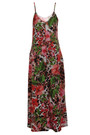 S-2Xl Summer New Plus Size Allover Leopard & Flower Batch Printing Stretch Sling Pockets Loose Stylish Casual Maxi Dress