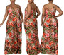 S-2Xl Summer New Plus Size Allover Leopard & Flower Batch Printing Stretch Sling Pockets Loose Stylish Casual Maxi Dress