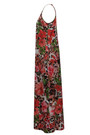 S-2Xl Summer New Plus Size Allover Leopard & Flower Batch Printing Stretch Sling Pockets Loose Stylish Casual Maxi Dress
